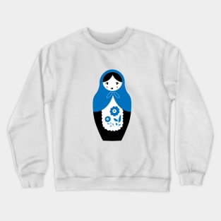 Matryoshka Nesting Doll, Blue Crewneck Sweatshirt